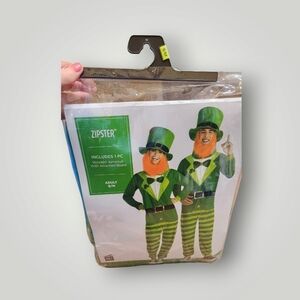 St. Patrick s Day Zipster Green Fits Small Medium Hooded Jumpsuit